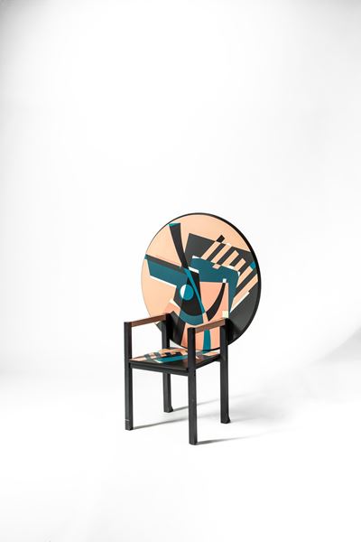 Tavolo-sedia modello “Zabro” della collezione “Nuova Alchimia”