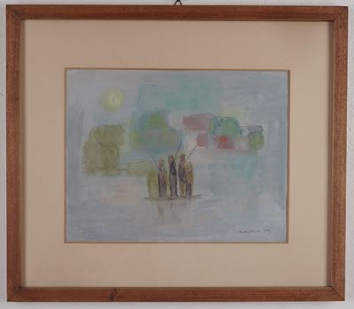 Composizione (tecnica mista su carta), 1959