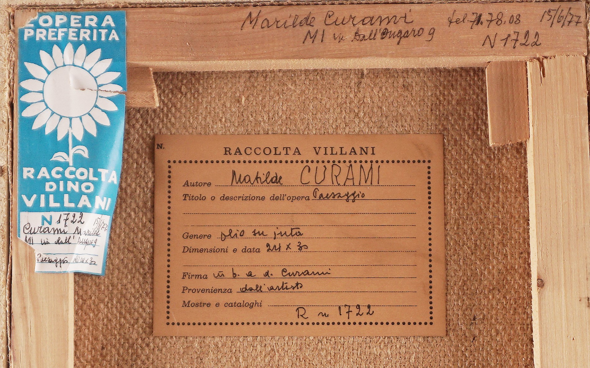 Matilde Curami - Paesaggio, olio su tela