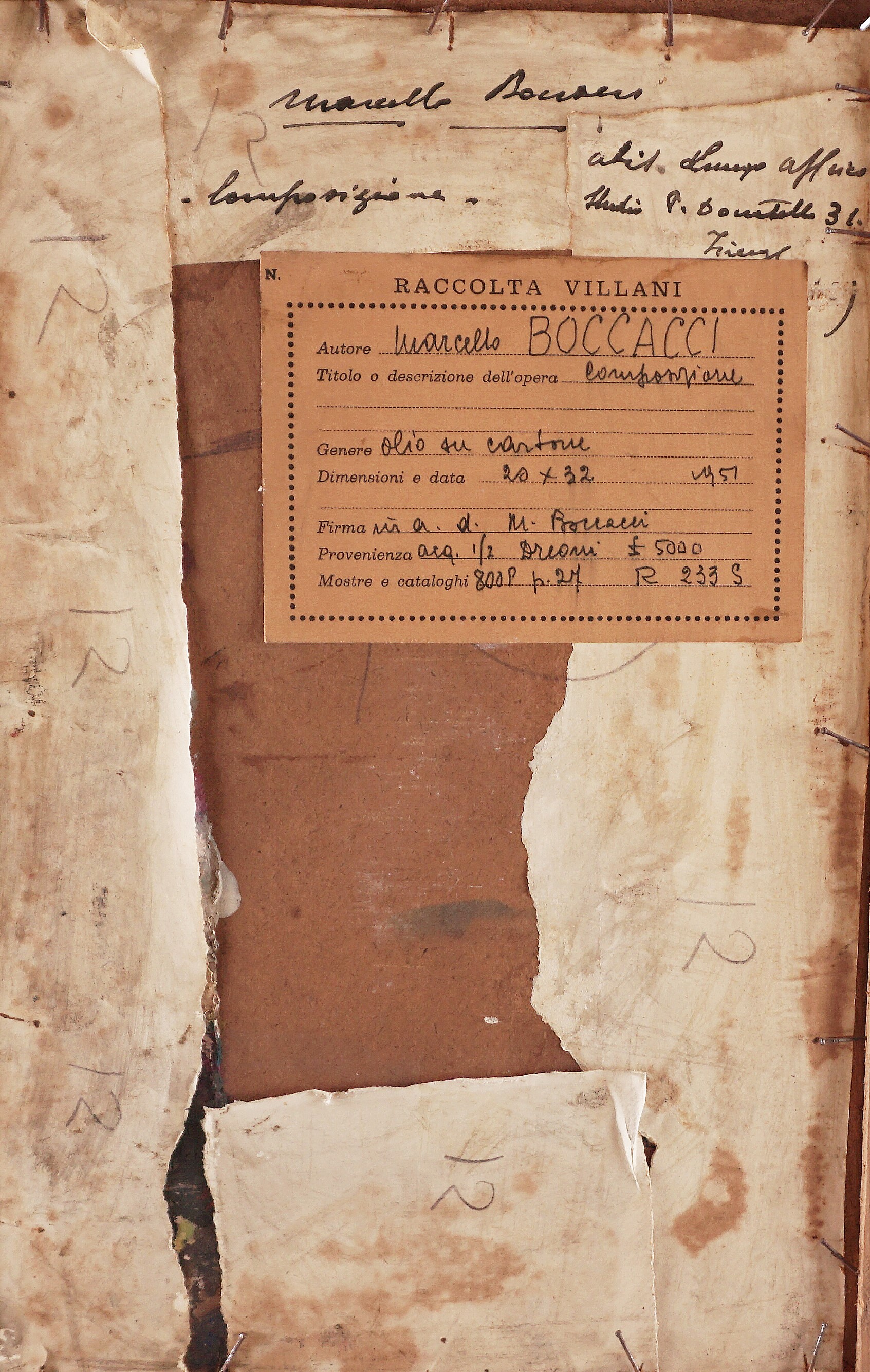 Marcello Boccacci - Composizione