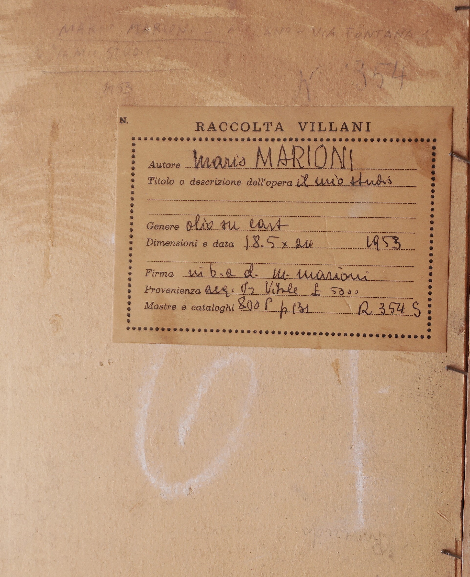 Mario Marioni - Il mio studio
