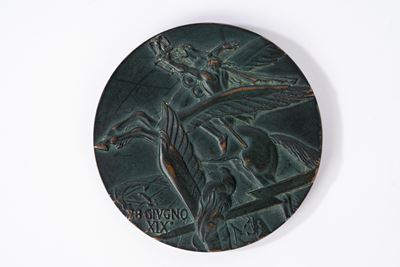 Publio Morbiducci, Medaglia commemorativa in bronzo per il primo anniversario della morte di Ital...