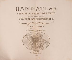 Hand-Atlas &uuml;ber alle theile der Erde nach dem neuesten Zustande und &uuml;ber des Weltgeb&auml;ude