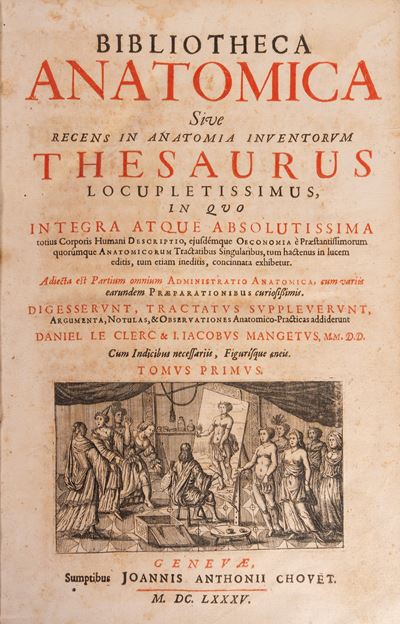 Bibliotheca anatomica; sive, recens in anatomia inventorum thesaurus locupletissimus (Primo tomo,...