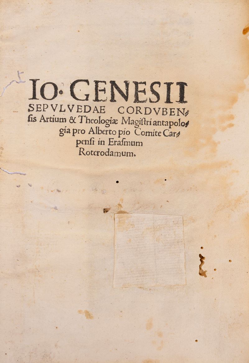 Io. Genesii Sepulvedae Cordubensis Artium & Theologiae Magistri. Antapologia pro Alberto pio Comi...