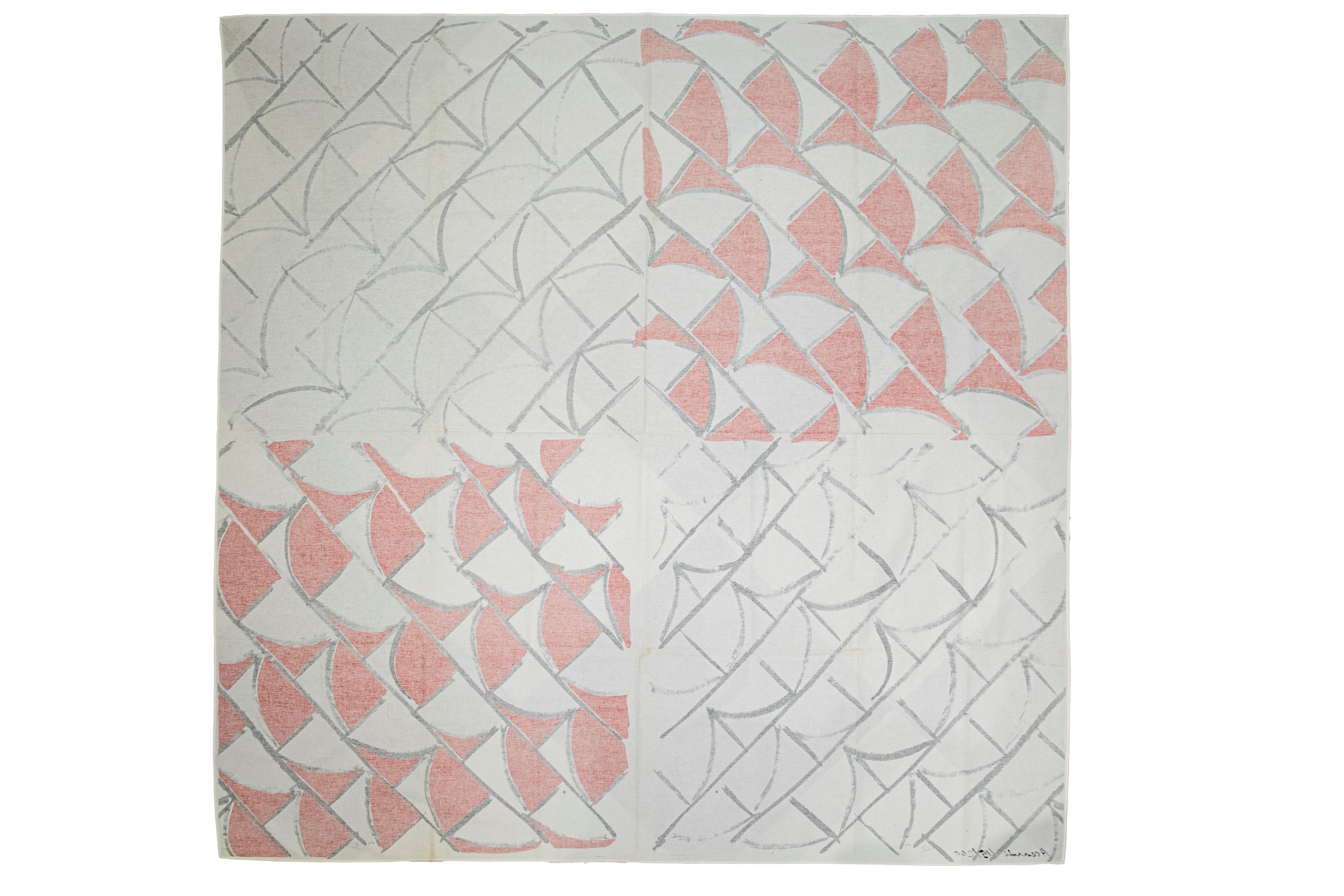 Carla Accardi - Senza titolo (serigrafia a colori su tessuto)
