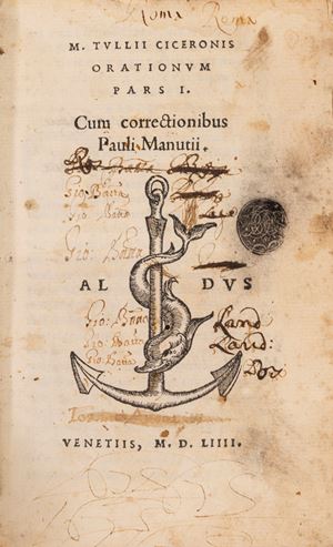 Orationum Pars I cum correctionibus Pauli Manutii