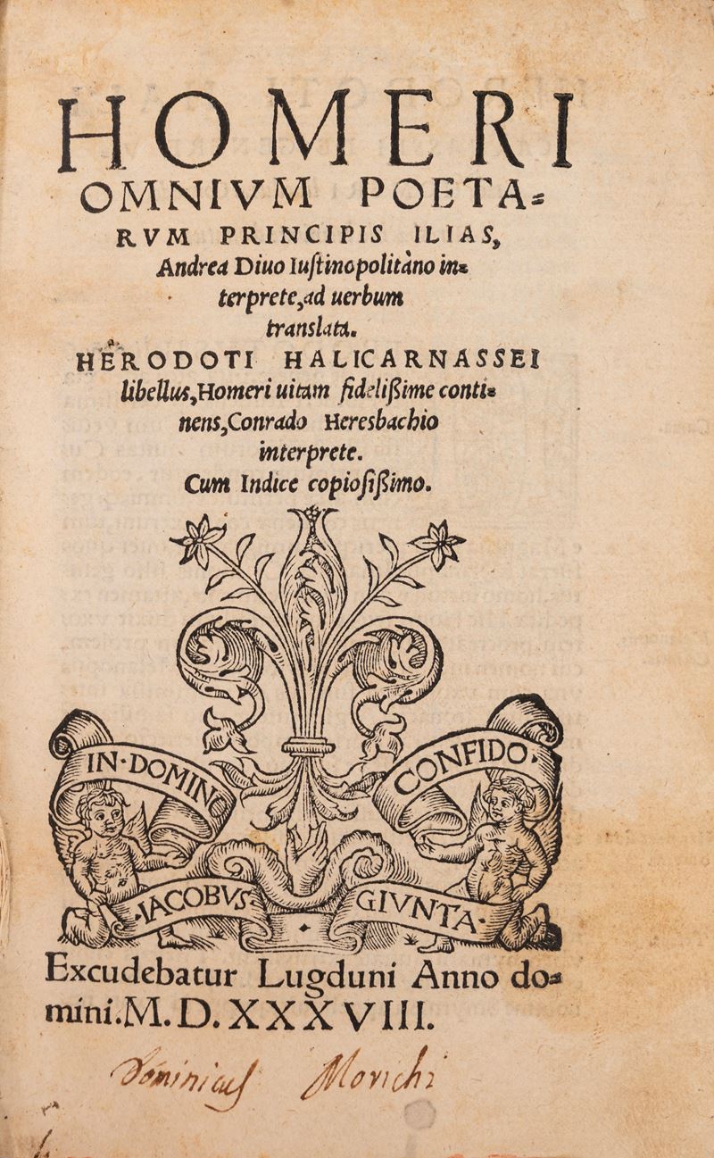 Homeri omnium poetarum principis Ilias