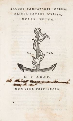 Elegante edizione aldina, dedicata da Paolo Manuzio ad Antonio Carloni. Opera omnia