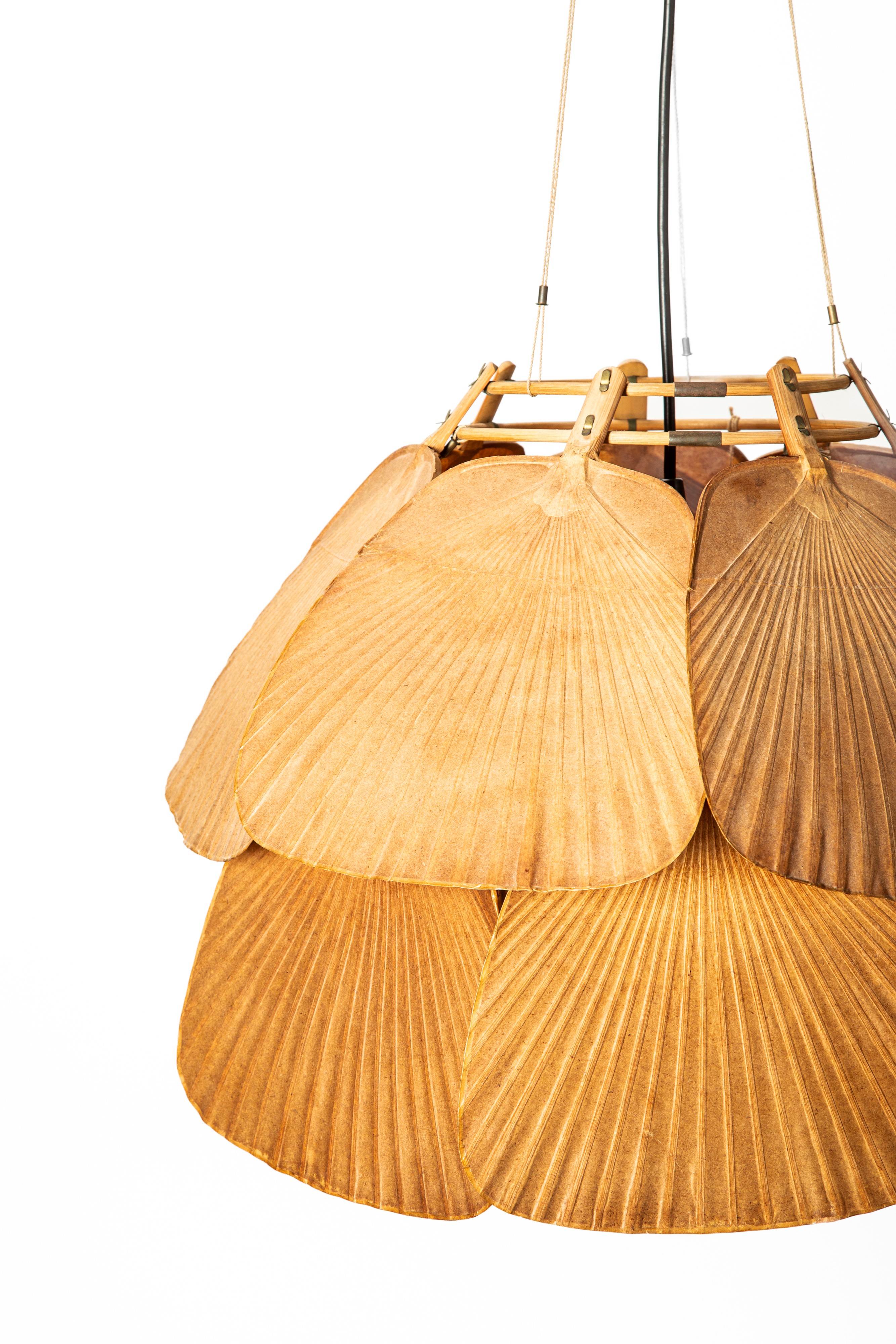 Ingo Maurer - Lampada a Sospensione Modello 'ju-yon' dalla Serie 'uchiwa'