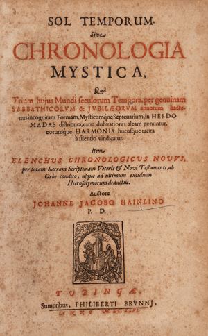 Sol temporum sive Chronologia Mystica
