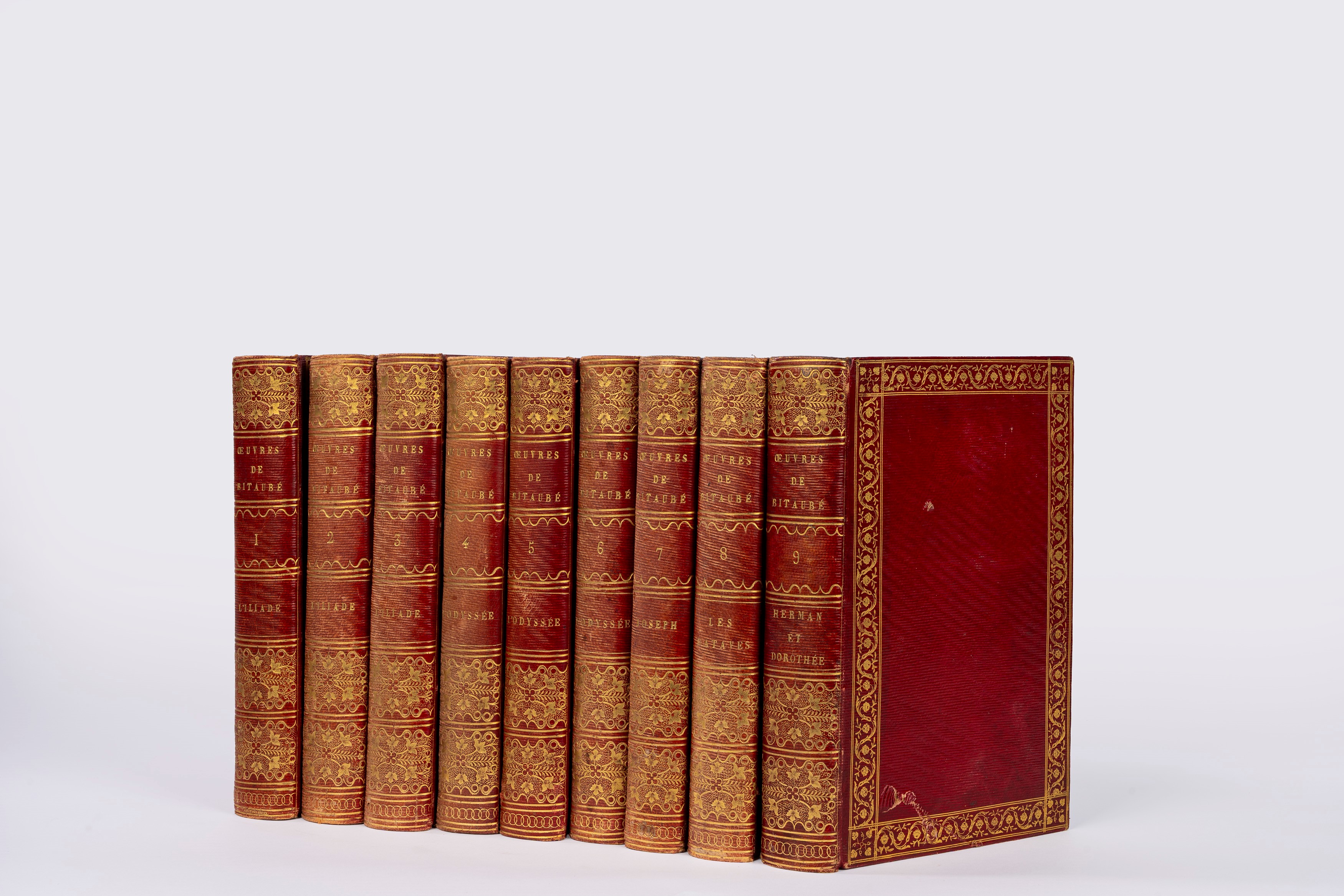 Oeuvres complètes de P.J. Bitaubé, edizione 1810 in-8° (nove volumi)