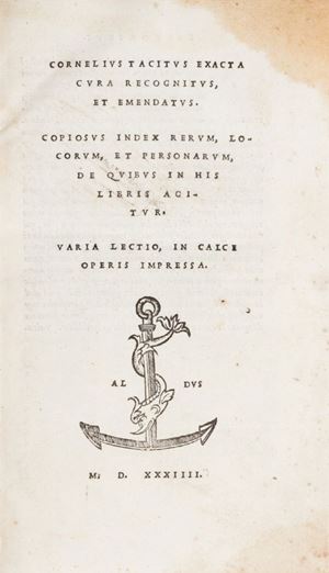 Cornelius Tacitus exacta cura recognitus, et emendatus.