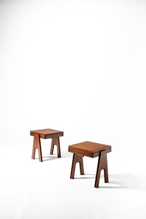 Pair of nightstands or side tables from the 'Cavalletto' series