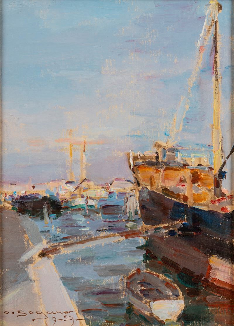 Oscar Sogaro - Barche in porto