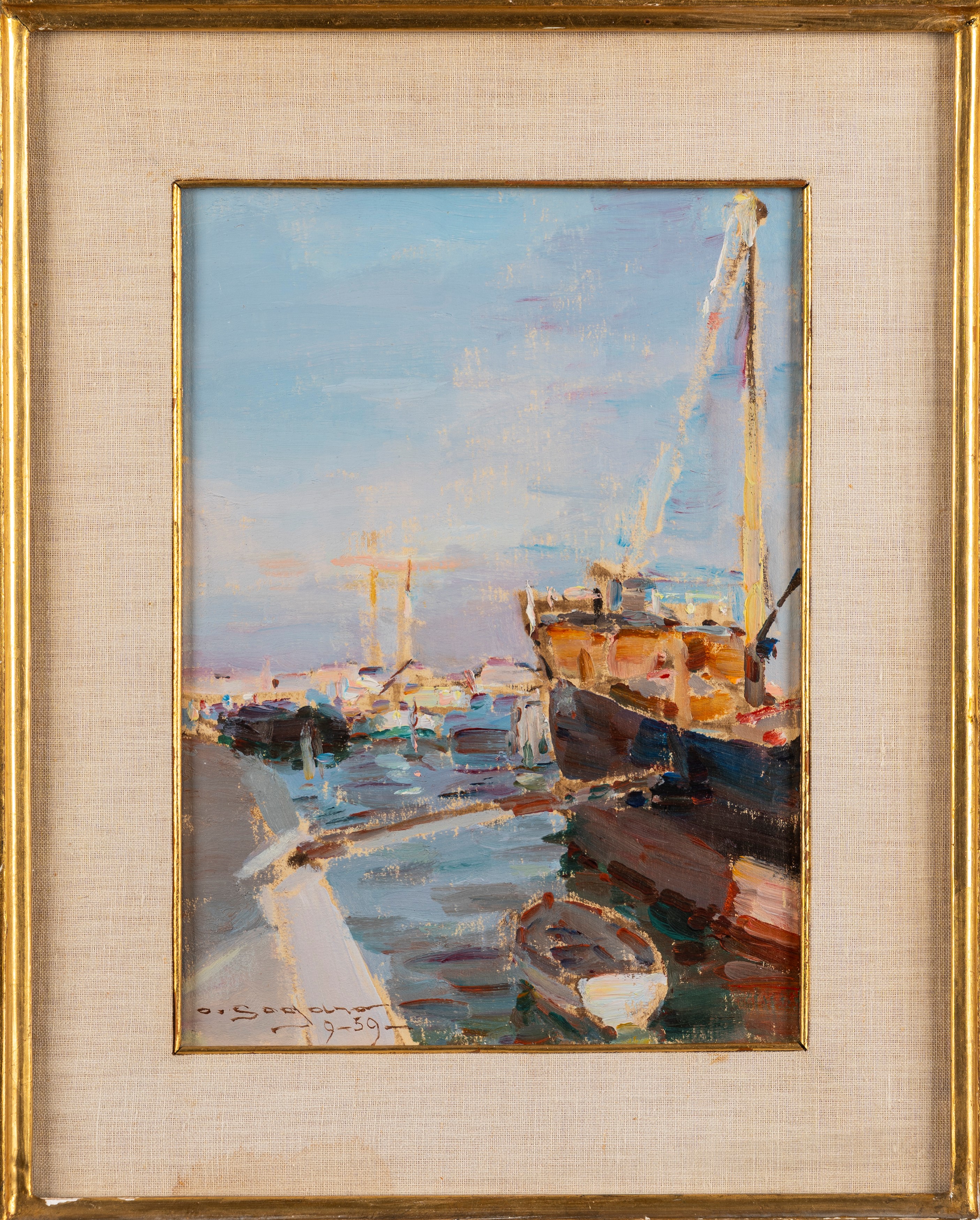 Oscar Sogaro - Barche in porto