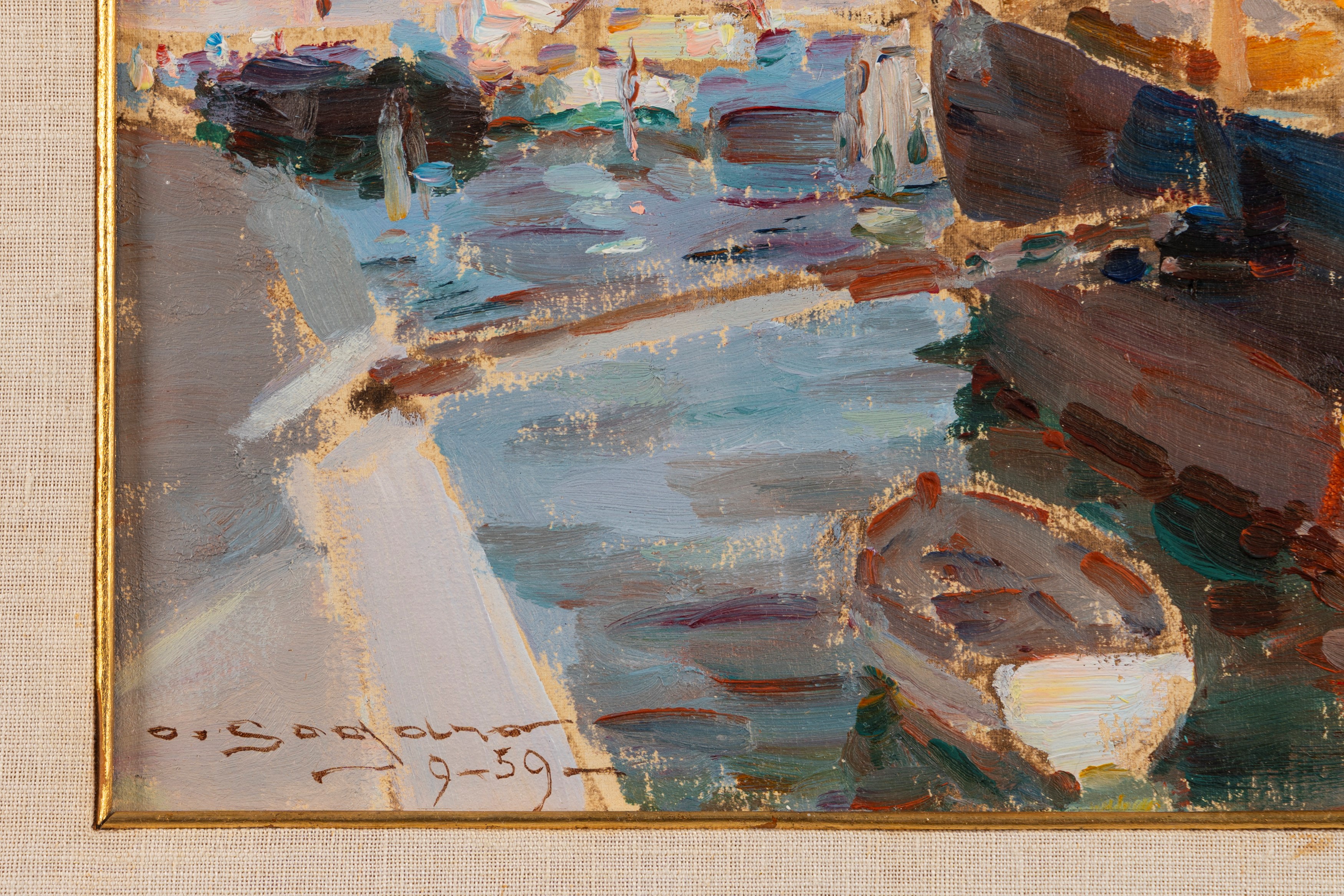 Oscar Sogaro - Barche in porto