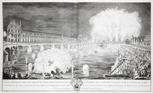 Description des festes données par la Ville de Paris, à l’occasion du Mariage de Madame Louise-Elisabeth de France, & de Dom. Philippe, Infant & Grand Amiral d’Espagne, 