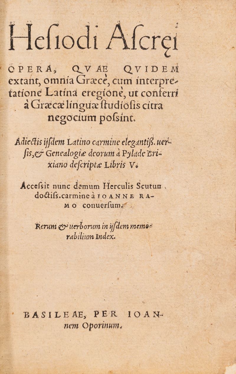 Opera, quae quidem extant, omnia Graece, cum interpretatione Latina eregione