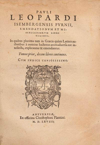 Isembergensis Furnii, Emendationum et miscellaneorum libri viginti