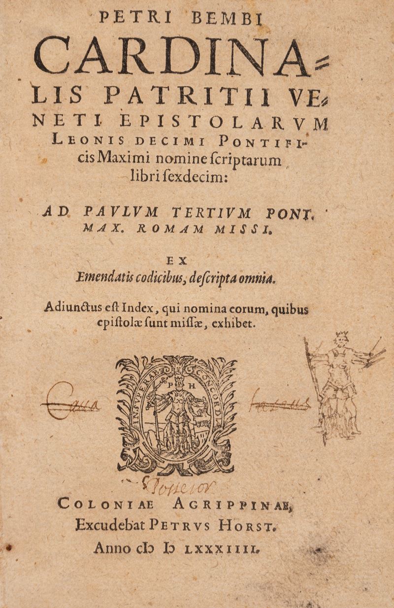 Cardinalis patritii veneti epistolarum Leonis Decimi Pontificis Maximi
