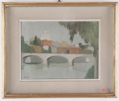 Ponte Mazzini, Roma (olio su tavoletta)