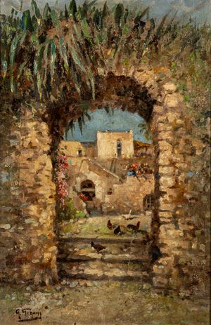 Paesaggio con casolare