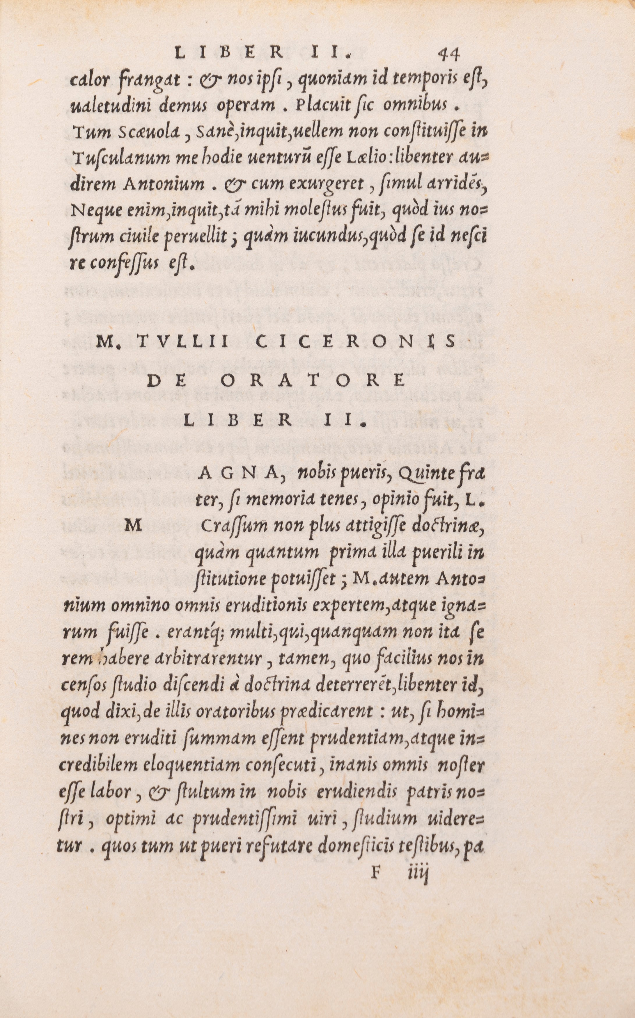 De oratore, Ciceronis ad Q. fratrem libri III