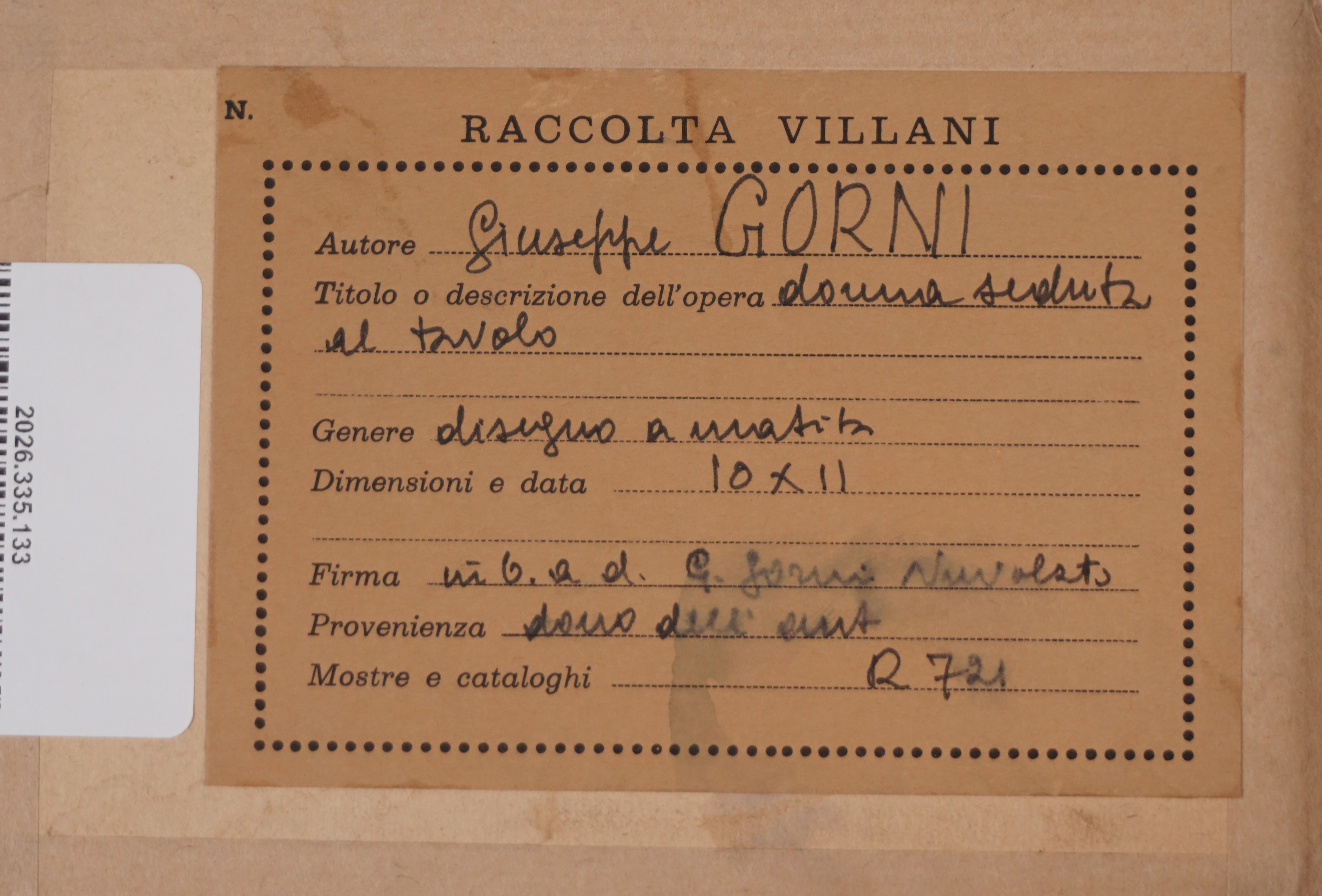 Giuseppe Gorni - Donna seduta al tavolo