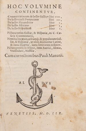 Hoc volumine continentur, Commentariorum De bello Gallico libri 8