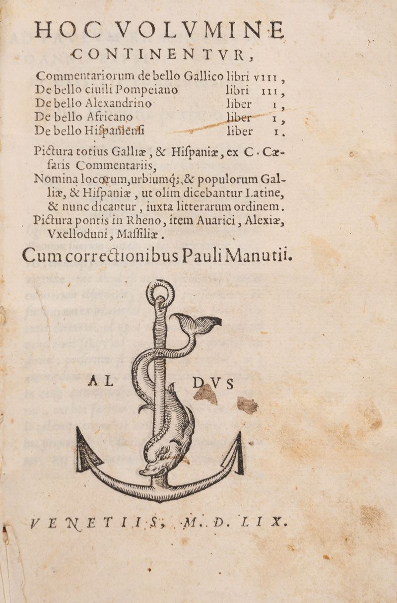 Hoc volumine continentur, Commentariorum De bello Gallico libri 8