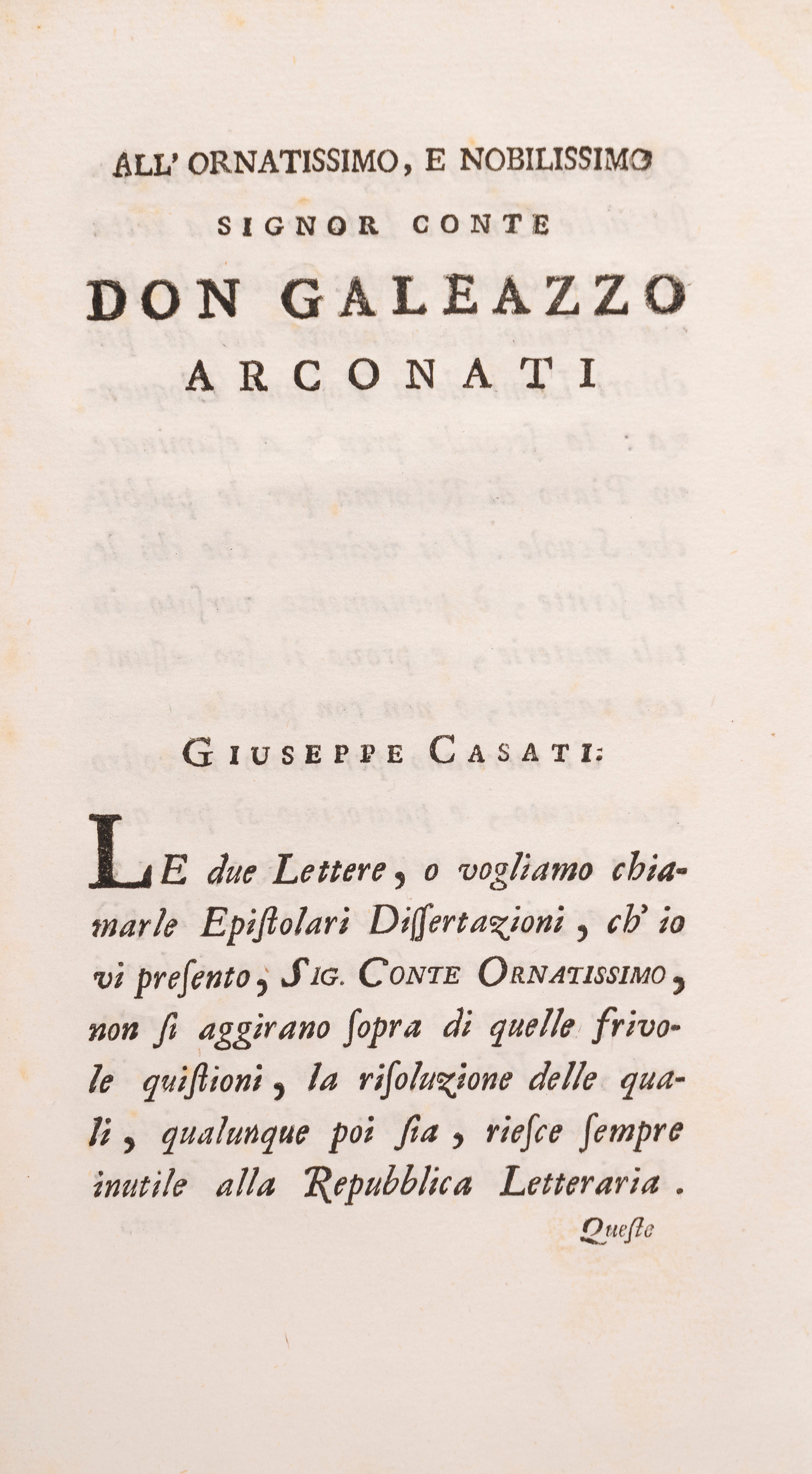 Giuseppe Parini - Due lettere intorno al libro intitolato “I pregiudizj delle umane lettere” (edi...