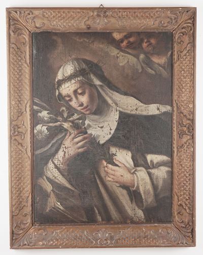 Santa Caterina, olio su tela in cornice