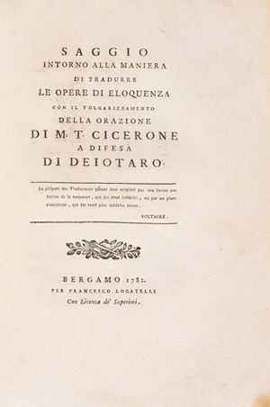 Saggio intorno alla maniera di tradurre le opere di eloquenza