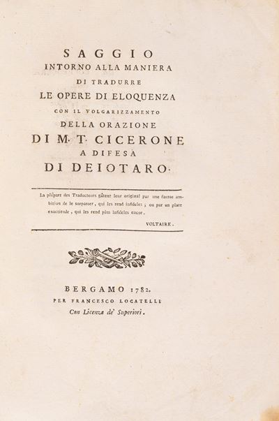 Saggio intorno alla maniera di tradurre le opere di eloquenza