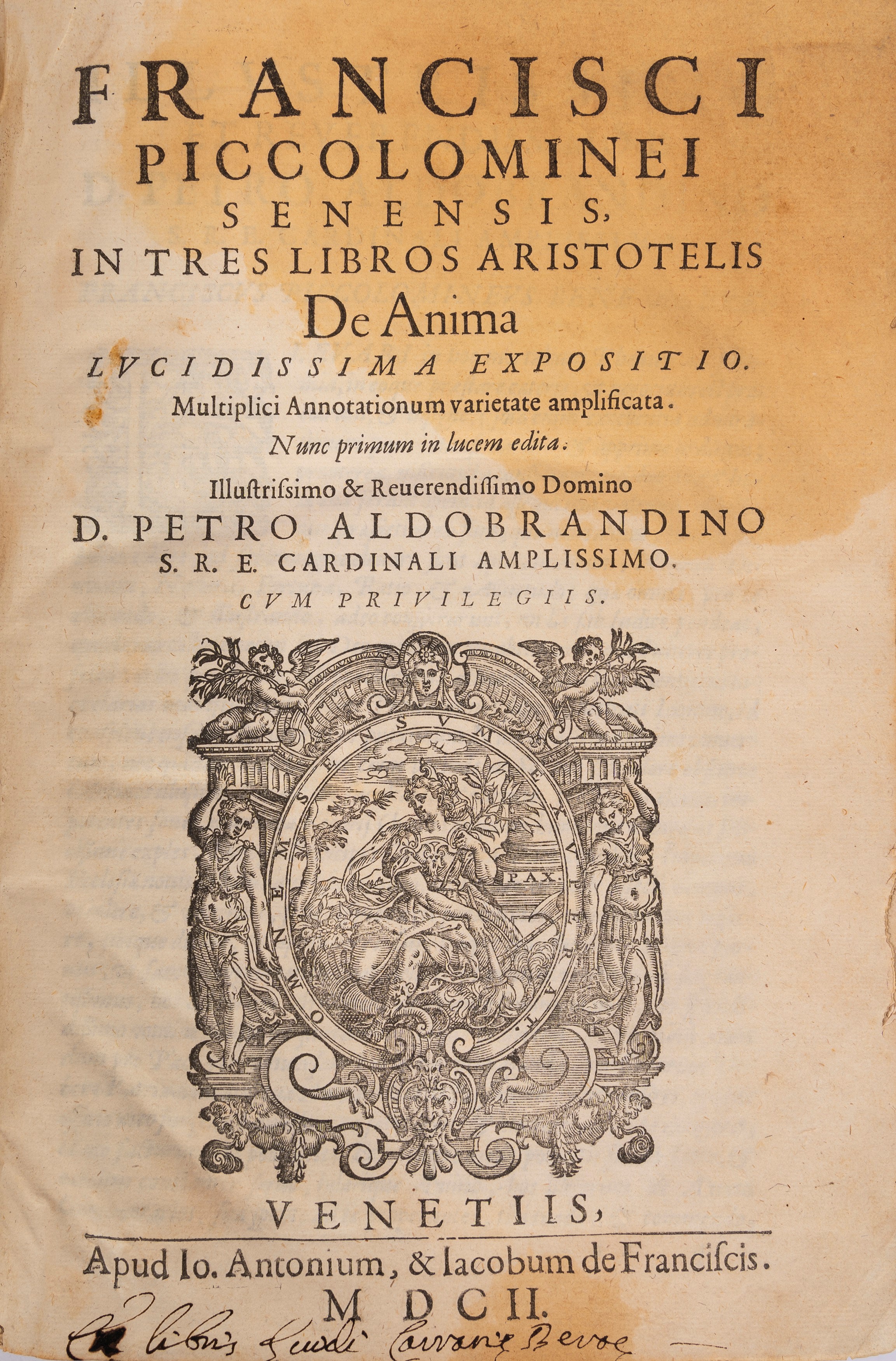 Francesco Piccolomini - Librorum ad scientiam de natura attinentium pars tertia (insieme di 4 vol...