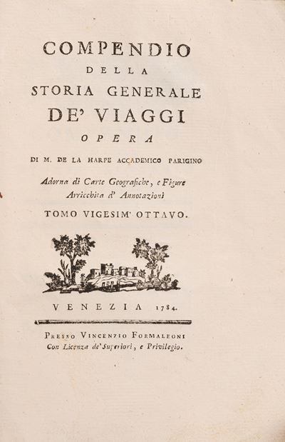 Compendio della storia generale de' Viaggi (1781), diciassette volumi