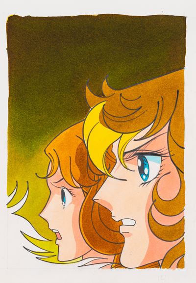 Lady Oscar - Oscar ha paura (originale di copertina), matita, tempera e acquerello su cartoncino,...