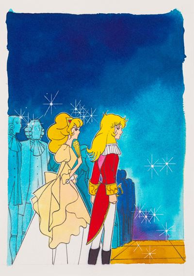 Lady Oscar – Il segreto di Rosalie, matita, tempera e acquerello su cartoncino (1983)
