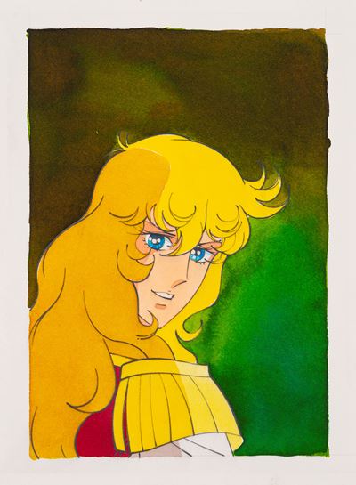 Lady Oscar - La confessione di André (matita, tempera e acquerello su cartoncino), 1983