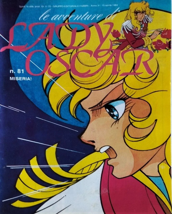 Sergio Frigerio - Lady Oscar - Miseria! (originale di copertina), matita, tempera e acquerello su...