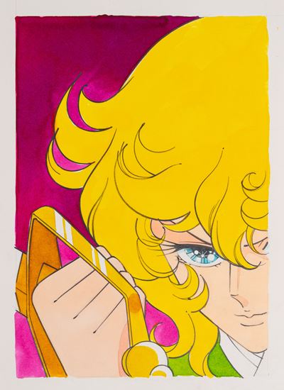 Lo scherzo di Oscar. Lady Oscar (originale di copertina), matita, tempera e acquerello su cartonc...