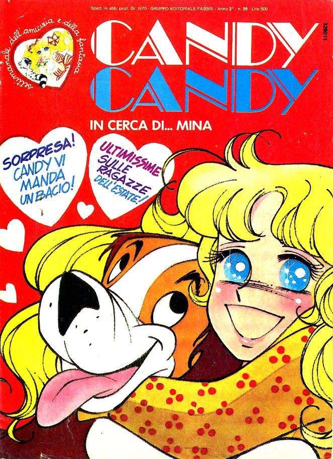 Sergio Frigerio - Candy Candy n. 39 (originale di copertina), matita, tempera e acquerello su car...