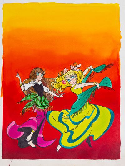 Candy Candy n. 53 (originale di copertina, matita, tempera e acquerello su cartoncino)