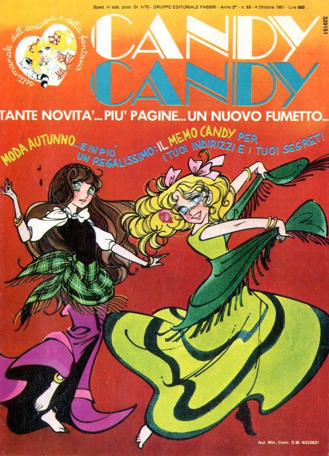 Sergio Frigerio - Candy Candy n. 53 (originale di copertina, matita, tempera e acquerello su cart...