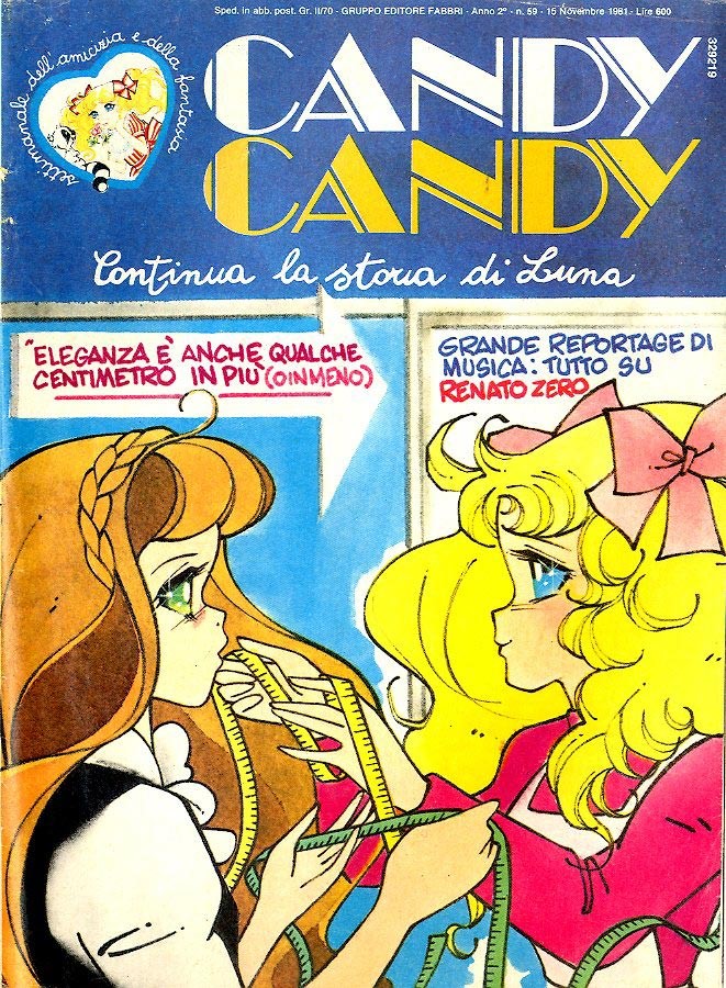 Sergio Frigerio - Candy Candy n. 59 (originale di copertina, matita, tempera e acquerello su cart...