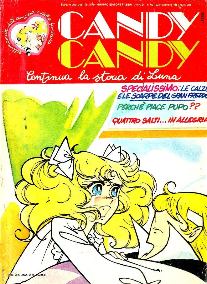 Sergio Frigerio - Candy Candy n. 60 (originale di copertina), matita, tempera e acquerello su car...