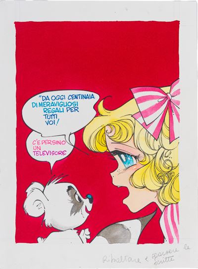 Candy Candy n. 76 (originale di copertina) – matita, tempera e acquerello su cartoncino, 1982