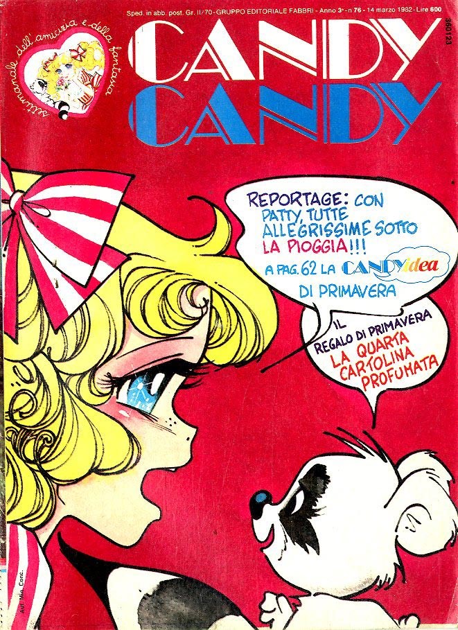 Sergio Frigerio - Candy Candy n. 76 (originale di copertina) – matita, tempera e acquerello su ca...
