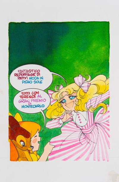 Candy Candy n. 86, matita, tempera e acquerello su cartoncino (1982)